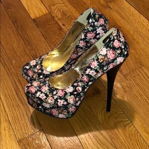 Floral high heels